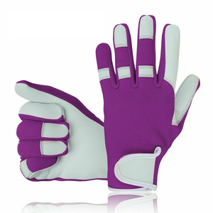 Guantes de montaje de nueva llegada hechos de cuero de cabra y muñeca elástica con cierre, precio de fábrica, guantes suaves para conductor. - Product Image 5