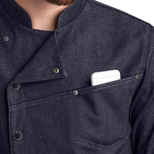 Veste de chef personnalisée pour homme, chemise de cuisinier en polycoton, veste à double boutonnage, manches courtes, uniforme de chef - Product Image 5