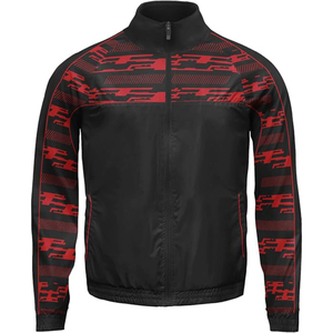 เสื้อแจ็คเก็ตฝึกซ้อม เสื้อวอร์มอัพสำหรับวิ่ง ซิปแบบรูด ป้องกันลม ผลิตจากโพลีเอสเตอร์ พิมพ์ลายแบบซับลิเมชั่น สำหรับนักกีฬา รับผลิตแบบ OEM - Product Image 1