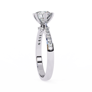 Anillo de Oro de 14K con Diamante Cultivado en Laboratorio de Corte Redondo de 1.50 CT, Certificado IGI, VS1, Color E, para Boda, Compromiso o Aniversario - Product Image 4