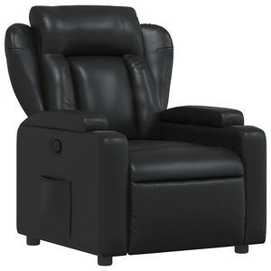 เก้าอี้ปรับเอนหนังเทียมสีดำ - Product Image 2