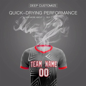 Uniforme de Fútbol Personalizado para Hombre, Diseño Nuevo 2026, Alta Calidad, MOQ Bajo, Tiempo de Entrega de 2 Semanas, Transpirable, Ligero, de Secado Rápido, Color Rojo y Negro - Product Image 6