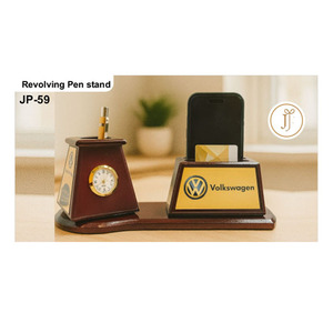 Organisateur de bureau promotionnel en bois naturel avec personnalisation et impression pour la remise des diplômes et Noël - Product Image 6