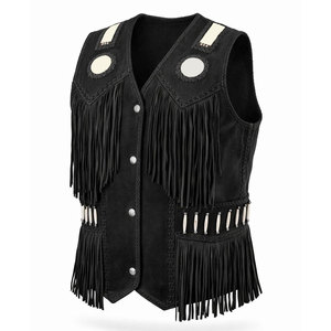 High Quality Unique Style Sheepskin SleeveLess Leather Vest <b>Jacket</b> For <b>Men</b> Style Real Leather Vest For Sale In Wholesale Price - Product Image 3
