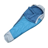 Saco de dormir de color azul con forma de momia, lo último y nuevo, al por mayor, saco de dormir de un solo tamaño para exteriores, 100% orientado a la exportación