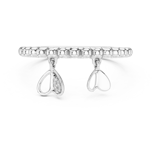 Anillo de Diamantes Cultivados en Laboratorio para Mujer, con Dijes de Corazón, Oro Amarillo de 18 Quilates, Chapado en Rodio, para Compromiso, Fiesta, San Valentín, Regalo Glamuroso para Eventos - Product Image 5