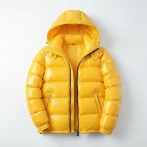 Chaqueta Acolchada Brillante con Capucha para Hombre, Abrigo de Invierno de Nylon Acolchado, Cálido y Aislado, con Marca Personalizada, Ropa de Exterior al por Mayor - Product Image 6