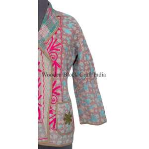 Veste Kantha tricotée ethnique été/hiver printemps, respirante, séchage rapide, écologique, vintage, décontractée pour les sorties - Product Image 6