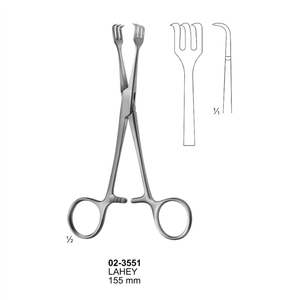 คีมจับเนื้อเยื่อ Lahey Traction Forceps ขนาด 155 มม. - คีมผ่าตัดและถอดแกนกระจกตาทำจากเหล็กกล้าไร้สนิม - Product Image 3