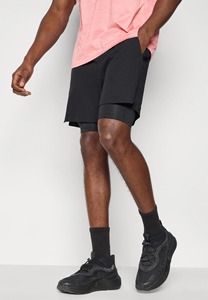 Shorts Bermuda pour homme, noirs, à séchage rapide, taille élastique, couleur unie, décontractés, sportifs - Product Image 2