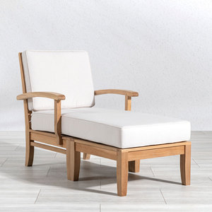 Conjunto de Muebles de Jardín de Lujo Modernos y Ecológicos de Madera de Teca Maciza con Cojines Gruesos para el Borde de la Piscina y Áreas de Jardín - Product Image 2