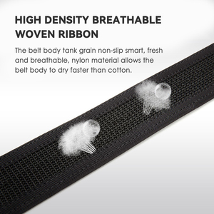 Ceinture tactique noire en tissu nylon avec boucle à dégagement rapide, réglable pour uniforme extérieur - Product Image 5