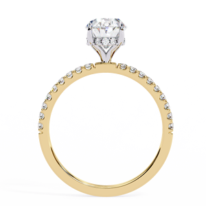 Anillo de Compromiso Clásico con Diamante Ovalado de 1 Quilate Cultivado en Laboratorio, Oro de 10k, 14k, 18k, Certificado IGI, Diamante VS DEF para Aniversario o Boda - Product Image 4