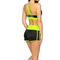 Nouveau Soutien-Gorge de Sport et Yoga 2025 pour Femme, à Bretelles Croisées Fines, Coupe Basse, Couleurs Unies, Respirant, avec Coussinets Amovibles, et Short Assorti