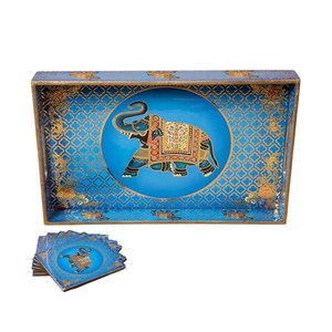 Bandeja de Servicio Tradicional Rajasthani India para Nuestros Clientes Premium de Todo el Mundo, Fabricada por Universal Overseas - Product Image 2