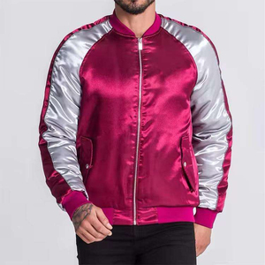 Vestes décontractées en satin pour femmes, style universitaire, à fermeture éclair, nouvelle collection, tendance, les plus vendues, et vestes universitaires en satin pour hommes - Product Image 4