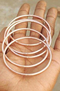 Handmade <b>Copper</b> <b>Bangle</b> Set Dainty Stacking <b>Bangles</b> Handmade jewelry Minimalist Eco Friendly <b>Copper</b> <b>Bangle</b> Set - Product Image 5