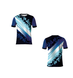 เสื้อยืดคอกลมผู้ชายคุณภาพสูง พิมพ์ลายด้านหน้าแบบ Sublimation ดีไซน์สปอร์ต พิมพ์ลายเต็มตัว เนื้อผ้าเบา แห้งเร็ว เหมาะสำหรับออกกำลังกาย - Product Image 4