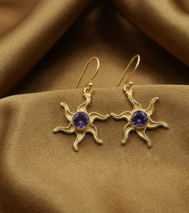 Pendientes de Topacio Místico con Forma de Gota de Sol, Plata de Ley 925, Chapados en Oro Amarillo y Oro Rosa, Joyería Boho Celestial Hecha a Mano, Regalo - Product Image 5