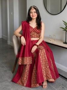 TENNECY Black Printed Cotton Garba Chaniya Choli-Stretchable Party Wear for <b>Wedding</b> & Casual Occasions - Product Image 6