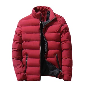 Crimson <b>Red</b> Royal Blue Navy Black Custom Men Puffer <b>Jacket</b> Stand Collar Quilted Winter Coat OEM Lightweight Warm Outerwear - Product Image 1