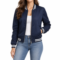 Service OEM, conception personnalisée, veste bomber matelassée pour femmes, best-seller, matière confortable et respirante, vêtements décontractés en coton