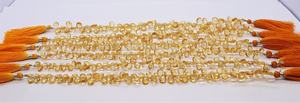 AAA Natural Yellow Citrine Faceted Pear Shape Briolette 5x7MM Citrine Gemstone Beads 8 Inch Strand Premium Quality Citrine Beads - Product Image 6