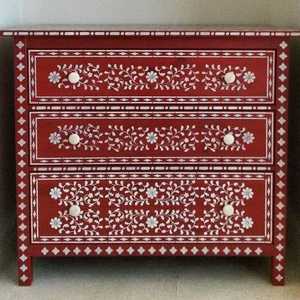 Cómoda de Estilo Marroquí con Incrustaciones de Hueso de Camello de Alta Calidad, Mueble de Salón con 4 Cajones, Muy Vendida - Product Image 6