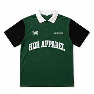HQR Apparel – T-shirt décontracté marron pour homme, manches courtes, bordure contrastante, en coton respirant, coupe classique, imprimé numérique avec lettres - Product Image 6