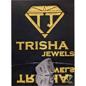 Bague de luxe en diamant de laboratoire, argent sterling 925, entièrement sertie de pierres, style hip hop, bijoux bling pour homme par Trisha Jewels - Product Image 4
