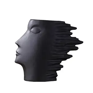 Ornement Simple de maison de style nordique, ornement artisanal créatif, noir et blanc mat, <span class=keywords><strong>Avatar</strong></span> américain, décoration de salon - Product Image 1