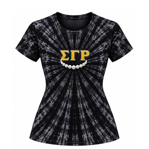 Camiseta Tie Dye Personalizada para Mujer, Diseño Premium con Lavado en Espiral, Manga Corta, Cuello Redondo, Corte Holgado, Informal, Verano, Gráfico, Moda - Product Image 1