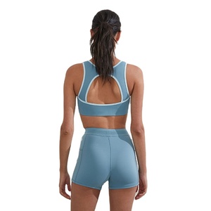 Ensemble deux pièces pour femme, haut de gamme, été, coupe classique, léger, extensible, respirant, séchage rapide, soutien-gorge et short, pour la gym et l'entraînement - Product Image 3