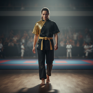 Uniforme de Karate, Artes Marciales y Kung Fu Personalizado OEM ODM, Diseño Personalizado con Bordado de Dragón, Uniforme de Entrenamiento de Manga Corta de Poliéster - Product Image 3