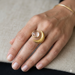 Wedding Wear <b>925</b> Sterling <b>Silver</b> Gold Plated Jewelry Rose Quartz Gemstone Women Wear Classic <b>Ring</b> - Product Image 6