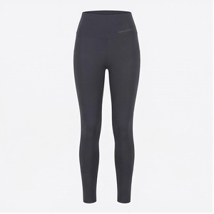 Leggings taille haute longueur intégrale, noir uni, sans couture, extensibles dans quatre directions, vêtements de yoga, vêtements de sport pour femmes - Product Image 1