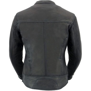 SAMROZ SPORTS Chaqueta de Motociclista de Cuero para Mujer, Estilo Scooter, Deportiva y Elegante - Product Image 2