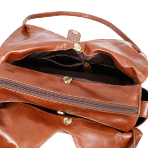 Sac à bandoulière en cuir souple, sac hobo marron cognac, sac à main minimaliste pour tous les jours - Product Image 5