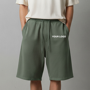 Shorts cargo en coton 100% bicolore OEM/ODM, style streetwear, tissu en toile, taille élastique avec poches latérales, respirant, hip hop - Product Image 5