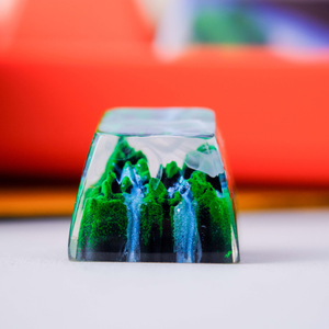 Keycaps Mystiques Anime, Keycaps Artisanaux Personnalisés, Keycaps Anime Mignons, Keycaps Verts, Ensemble de Keycaps, Keycaps en Résine - Product Image 5