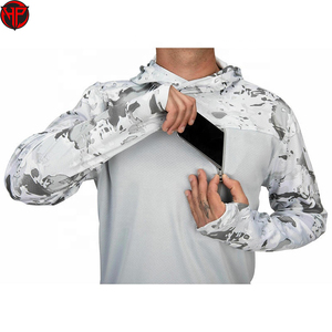 Sudadera con Capucha para Pesca, Protección Solar UPF 50, Secado Rápido, Transpirable, Anti-UV, Estampado de Camuflaje, Ropa de Pesca para Hombre - Product Image 3