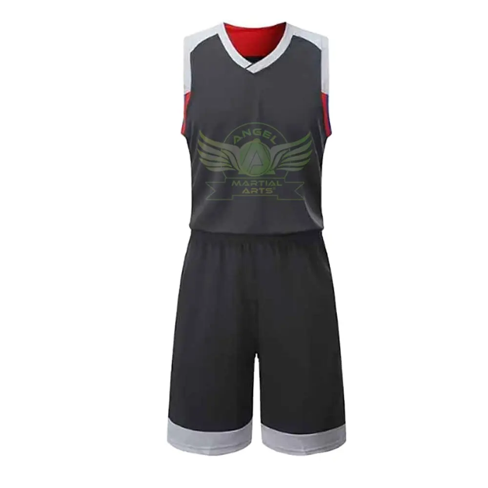 Set uniforme da basket con Logo su misura uniforme da basket reversibile e pantaloncini da basket di alta qualità