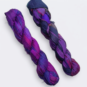 Rubans en soie Sari colorés, garnitures en soie recyclée pour artisanat, emballage cadeau, décoration de mode, quilting et fournitures en gros - Product Image 1