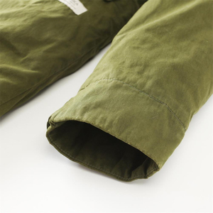 Parka d'hiver longue à capuche en toile pour homme - Légère, toucher doux, coupe-vent, confortable pour le streetwear décontracté - Product Image 2