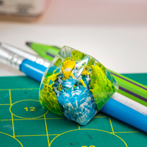 คีย์แคปช่างฝีมือแห่งป่าลึกลับ, คีย์แคปแบบกำหนดเอง, คีย์แคปอนิเมะน่ารัก, คีย์แคปสีเขียว, ชุดคีย์แคป, คีย์แคปไม้ - Product Image 5