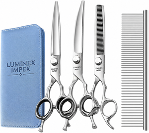 Premium Pet Grooming <b>Scissors</b> Set – Made from High-Quality Stainless Steel, Professional <b>Dog</b> & Cat Hair Cutting Kit with Case - Product Image 2