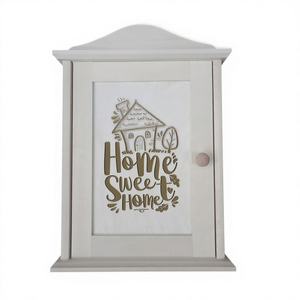 Armoire murale moderne à double niveau en bois, écologique, avec porte-clés et étagère, composants en fer, durable, marque privée - Product Image 1