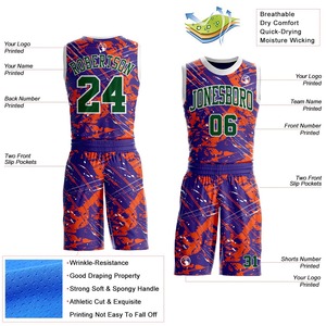 Maillots de basket personnalisés par sublimation – Impression sur mesure du nom de l'équipe – Design tendance – Maillots de basket sur mesure - Product Image 2