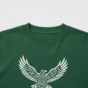 T-shirt en molleton épais 260 GSM en polyester/coton de qualité supérieure pour homme, avec logo personnalisé imprimé sur le devant, coupe oversize décontractée à épaules tombantes - Product Image 5