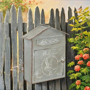 Boîte aux lettres en métal indien avec un design antirouille et durable pour l'entrée des lettres postales, montage mural extérieur, protection saisonnière - Product Image 5